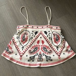 Free People Embroidered Top XS
